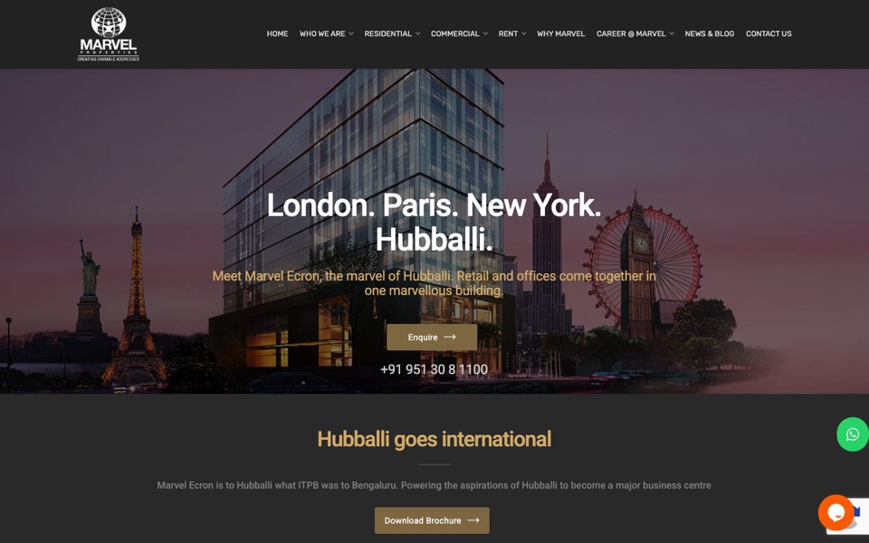 Marvel Properties homepage