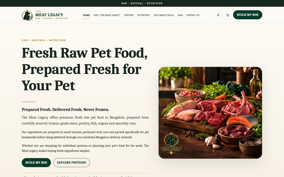 The Meat Legacy homepage
