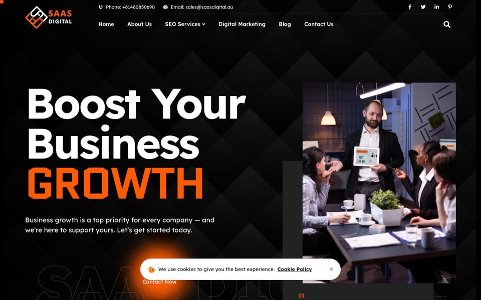 Saas Digital homepage