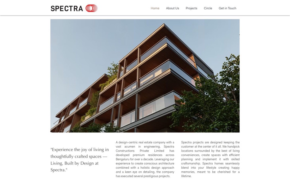 Spectra Constructions homepage